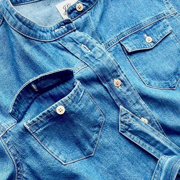 J Crew Denim Shirtdress With Tie belt - Picture 12 of 16